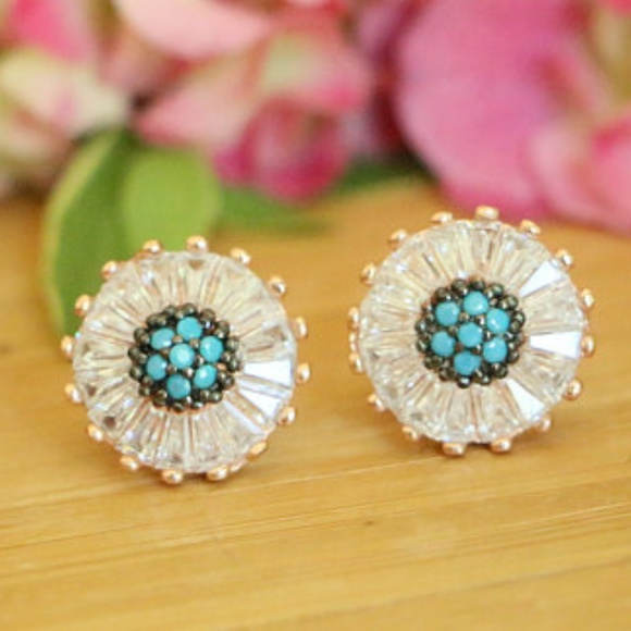 Sterling Silver Nano Turquoise & Cubic Zirconia - Picture 3 of 8